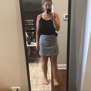 Heather grey zipper back skirt